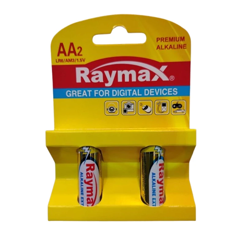 باتری قلمی رایمکس مدل PREMIUM-ALKALAINE بسته ۲ عددی