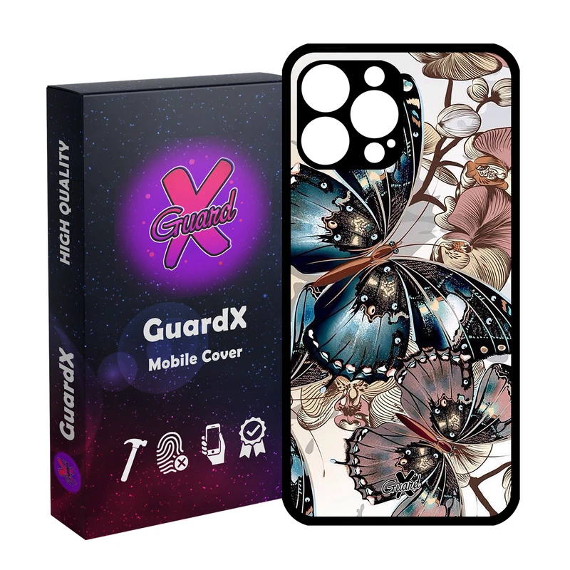 کاور گارد ایکس طرح پروانه مدل Glass10285 مناسب برای گوشی موبایل اپل iPhone 13 Pro Max