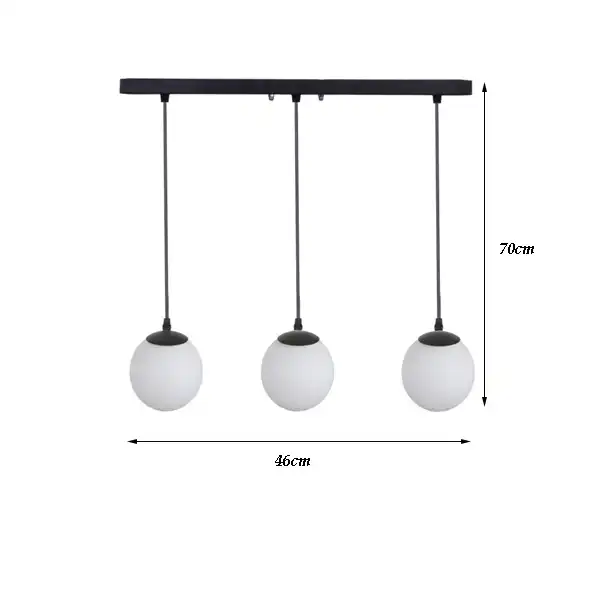 لوستر 3 شعله مدل مولکولی کد adli1122