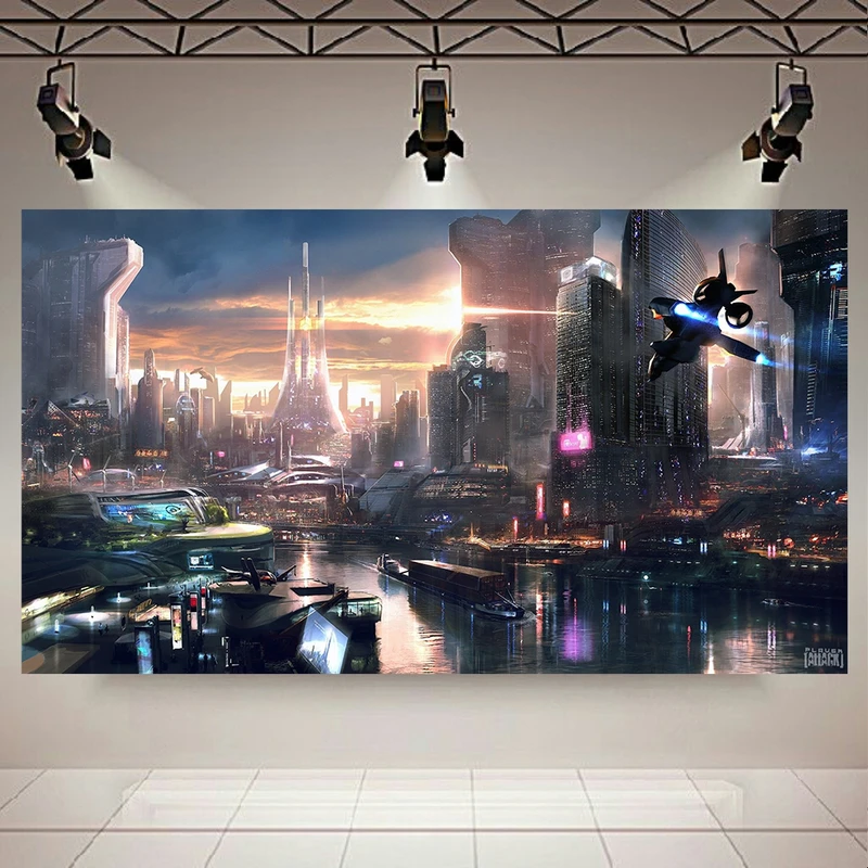 پوستر طرح Game مدل نمای شهر cyberpunk کد AR7880