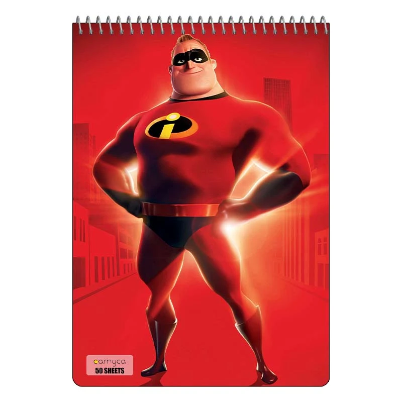 دفتر نقاشی 50 برگ سیمی کارنیکا طرح شگفت انگیزان The Incredibles کد 40158