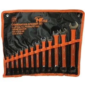 مجموعه 12 عددی آچار یکسر تخت یکسر رینگی اچ تی مدل HT252A
