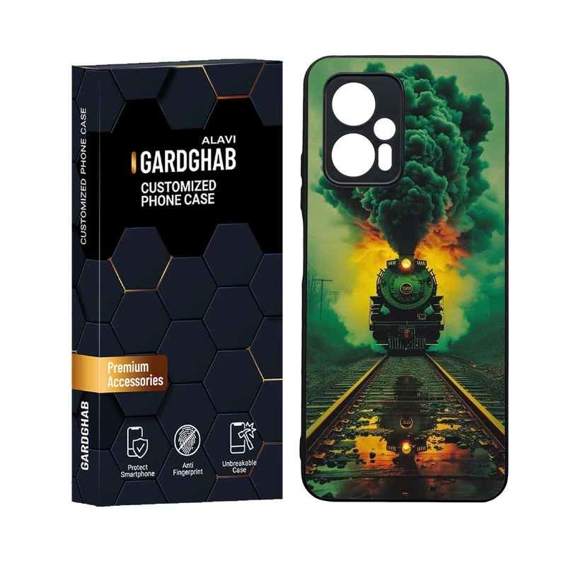 کاور گارد قاب علوی مدل دورژله ای پشت گلس هنری مناسب برای گوشی موبایل شیائومی Poco X4 GT