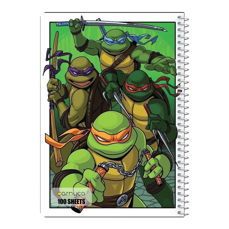 دفتر مشق 100 برگ سیمی کارنیکا طرح لاک پشت های نینجا Teenage Mutant Ninja Turtles کد 27187