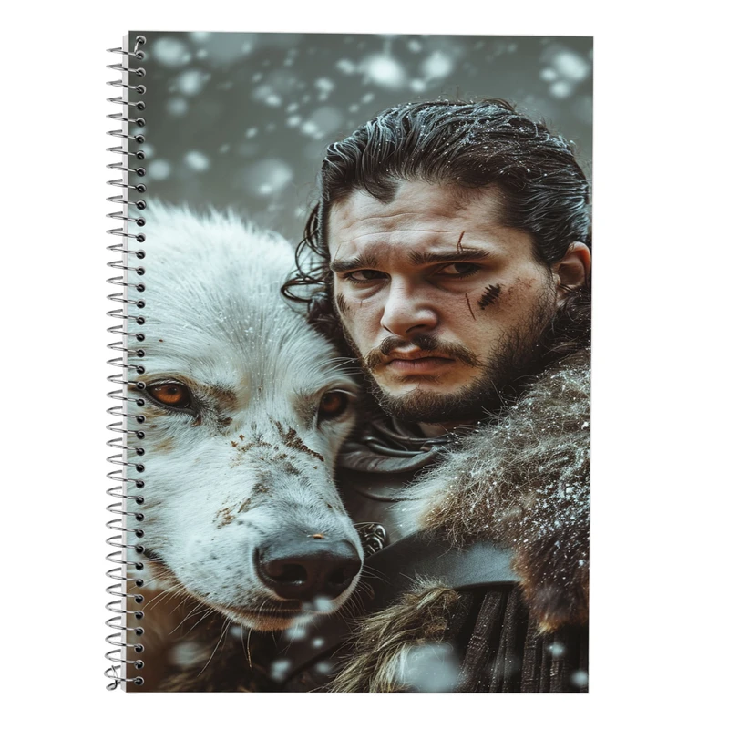 دفتر زبان 50 برگ مدوپد مدل دو خط طرح بازی تاج و تخت GOT کد DF14328