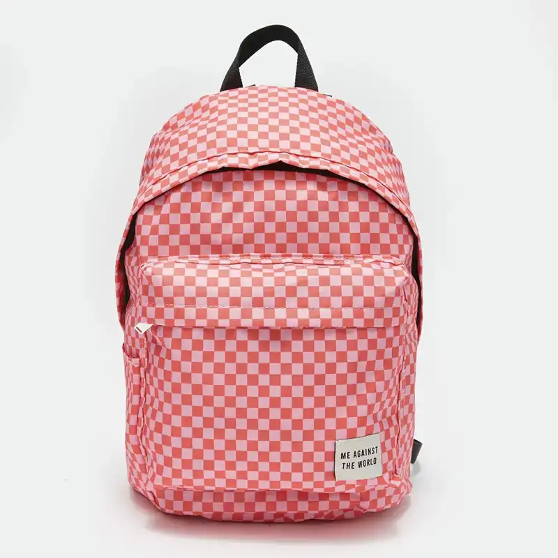 کوله پشتی زنانه ال سی وایکیکی مدل شطرنجی Against World