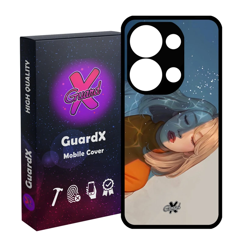 کاور گارد ایکس طرح Girl مدل Glass10013 مناسب برای گوشی موبایل شیائومی Redmi Note 13 Pro 4G / Poco M6 Pro 4G