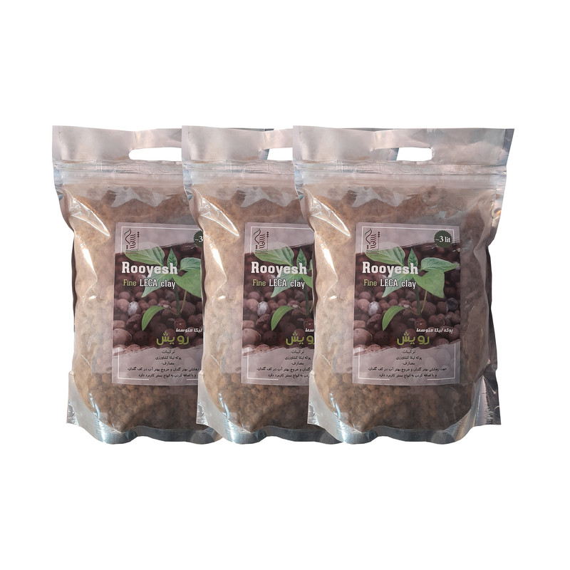 پوکه لیکا متوسط رویش مدل Lecapon حجم 3 لیتر بسته 3 عددی