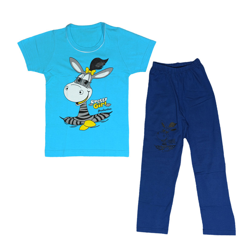 ست تی شرت و شلوار دخترانه کد 5592