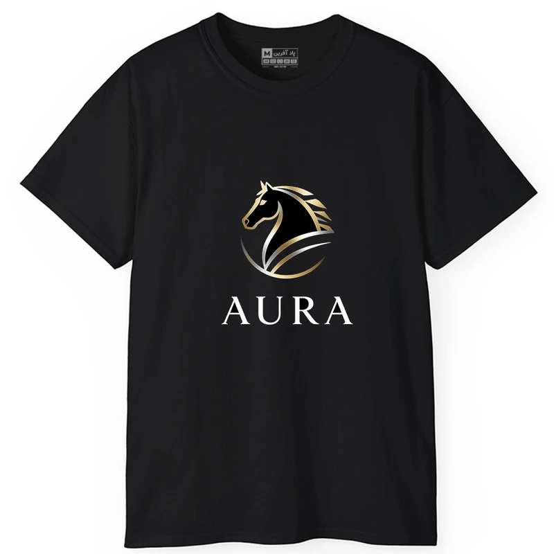 تی‌شرت آستین کوتاه یقه گرد مردانه پاد آفرین مدل انتزاعی