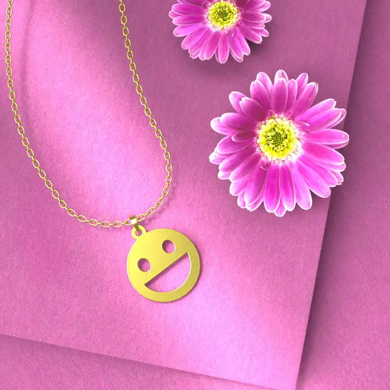 گردنبند طلا 18 عیار زنانه مدوپد مدل ایموجی کد C3-1-1001