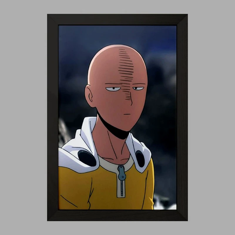 تابلو خندالو مدل سایتاما انیمه مرد تک مشتی One Punch Man  کد 11374