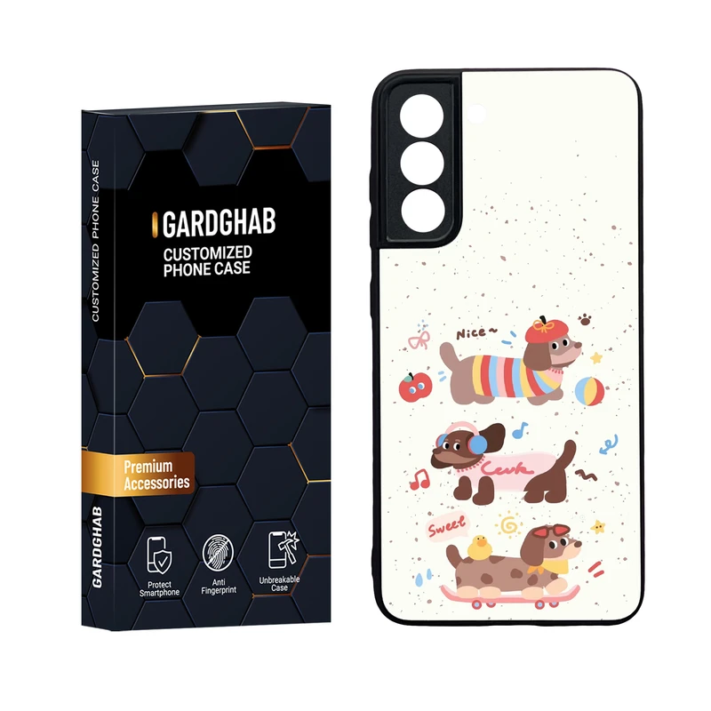  کاور گارد قاب مدل دور ژله ای پشت گلس فانتزی مناسب برای گوشی موبایل سامسونگ Galaxy S21 FE