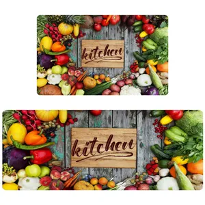 پادری مدل سه لایه رویه مخمل طرح آشپزخانه کد 4606 مجموعه دو عددی