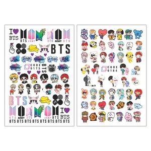 برچسب لنز ناخن مدل BTS  مجموعه 110 عددی 