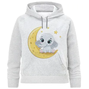 هودی دخترانه مدل فیل و ماه F886