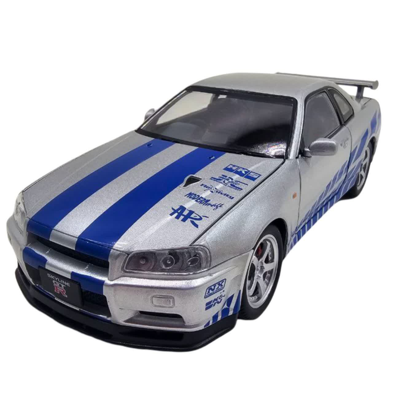 ماکت ماشین ناب سل مدل نیسان اسکای لاین جی تی آر فلزی چراغدار موزیکال NISSAN SKYLINE GTR NAAB003