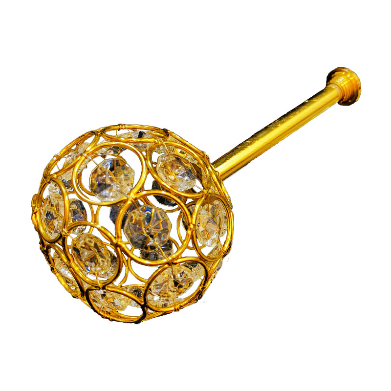 شرابه و گل میخ پرده مدل کریستال براق لی لوکس مجموعه دو عددی