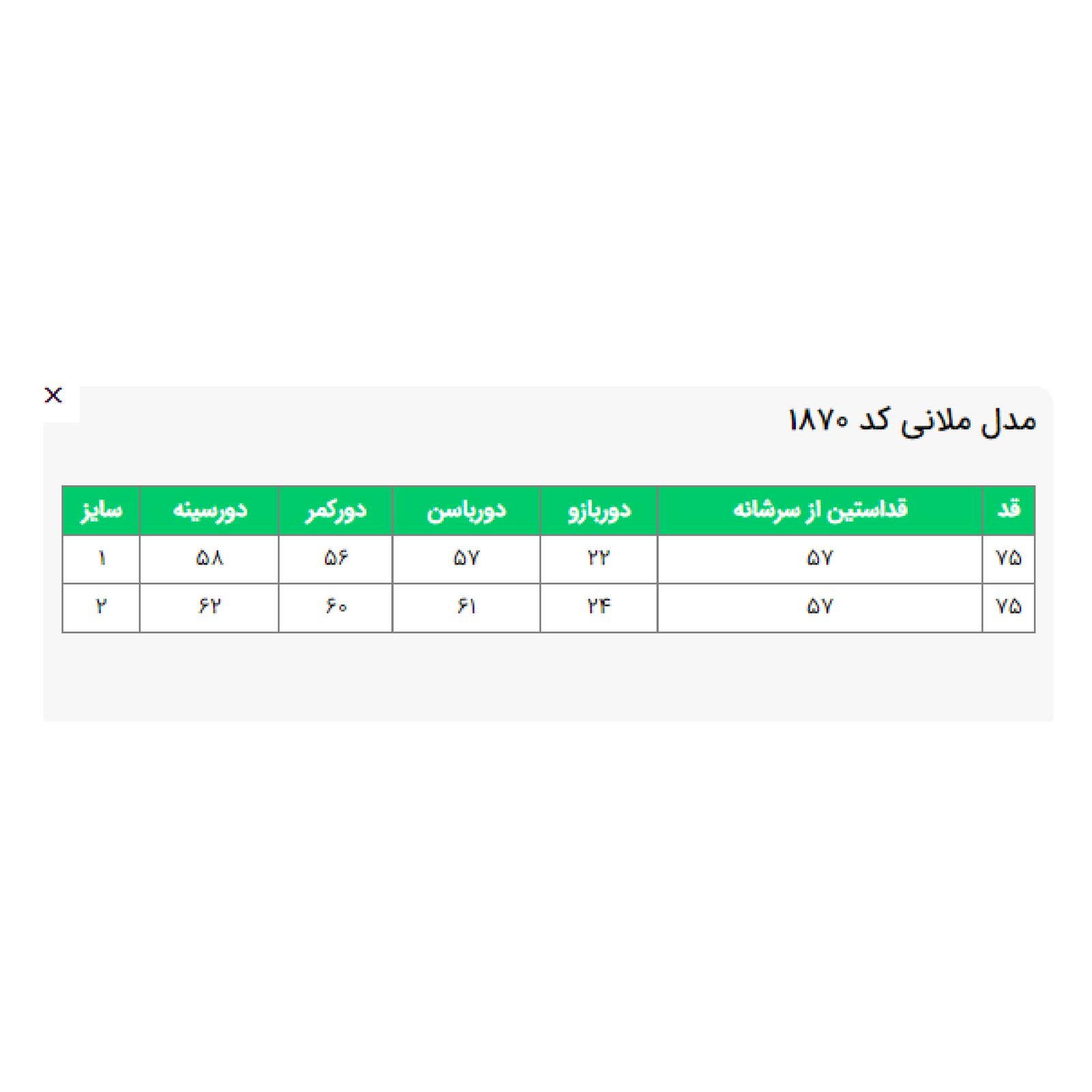مانتو زنانه السانا مدل ملانی کد 187019 -  - 7