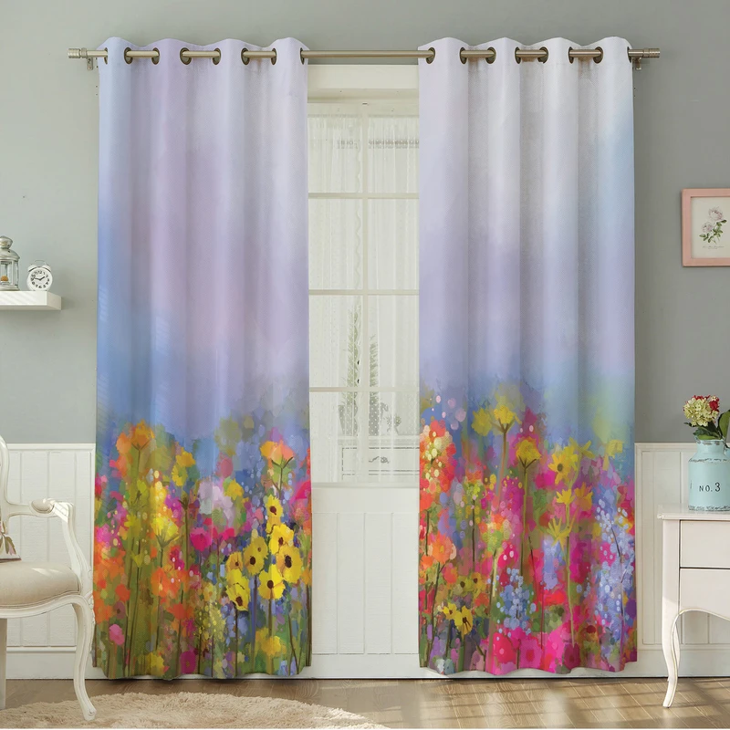 پرده نیروانا طرح گل  مدل مخمل کد 4637 سایز 140×280 سانتی متر