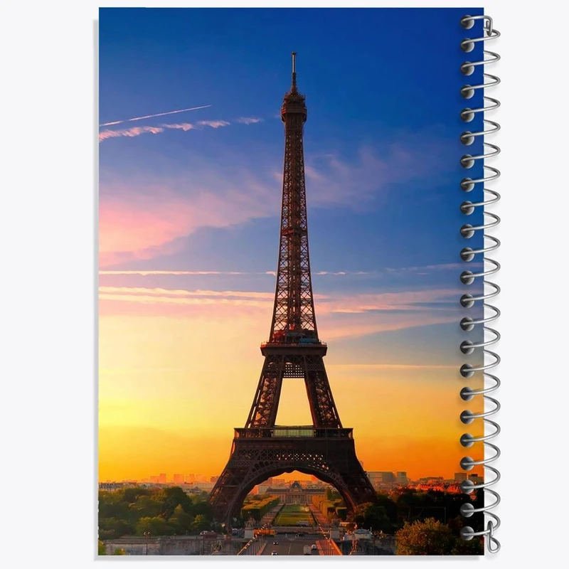 دفتر ژورنال نویسی 50 برگ خندالو مدل نقطه ای طرح برج ایفل کد 20742