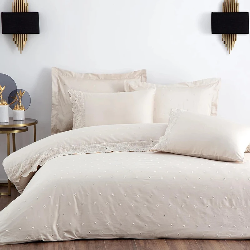 سرویس ملحفه 2 نفره 6 تکه اکوکاتن مدل اهتر