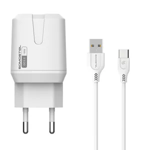 شارژر دیواری سوموس تل مدل Q02 به همراه کابل تبدیل USB-C