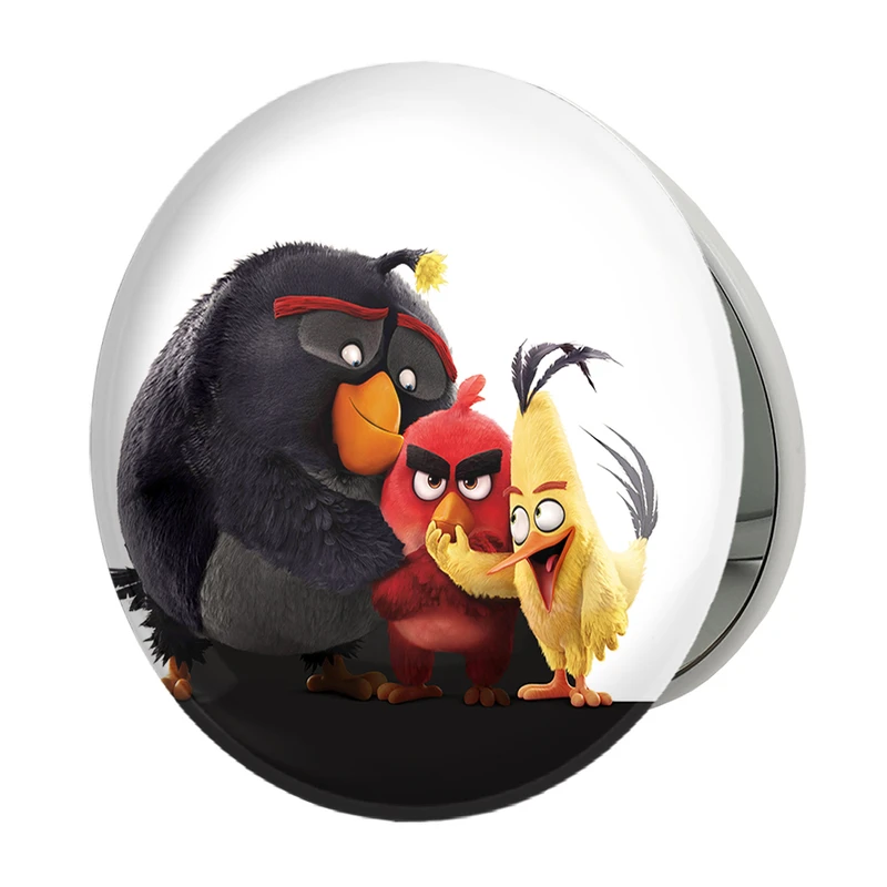 آینه جیبی خندالو طرح پرندگان خشمگین Angry Birds مدل تاشو کد 13859 