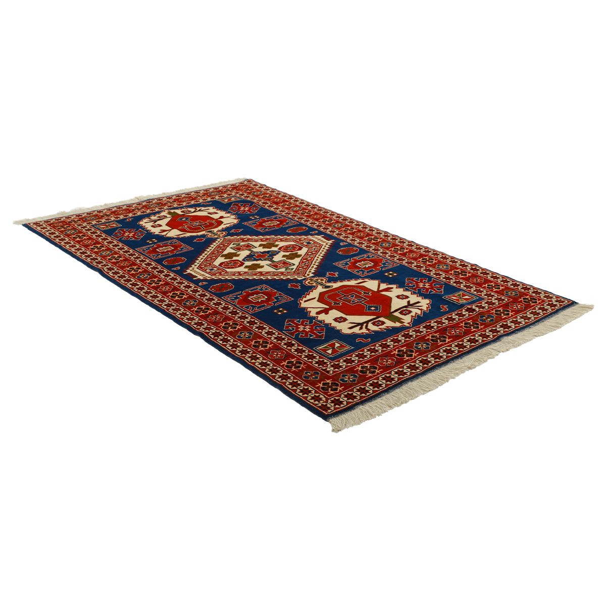 فرش دستبافت سه و نیم متری مدل نقشه اردبیل بافت ترکمن کد 597643