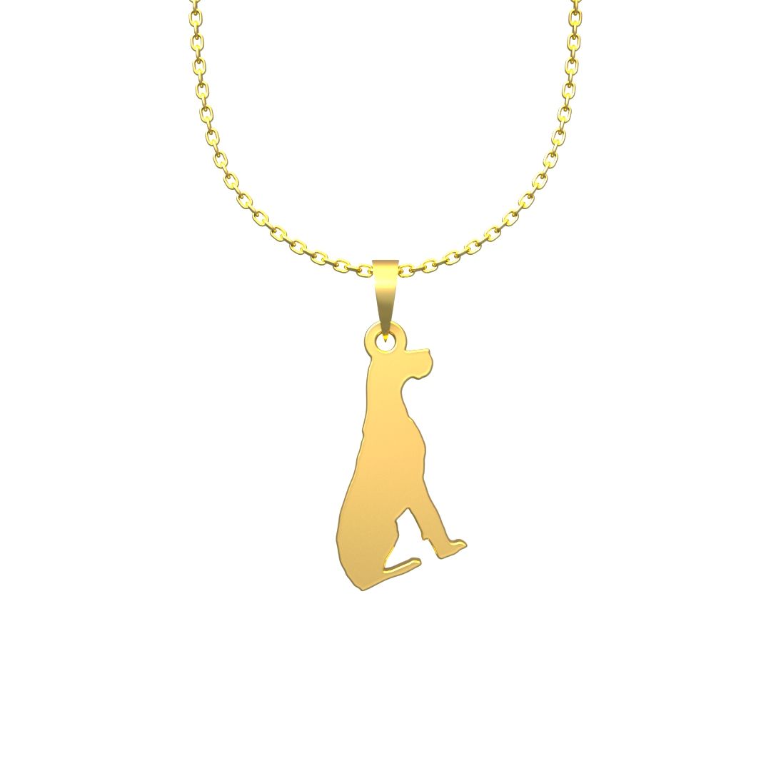 گردنبند طلا 18 عیار زنانه مدوپد مدل سگ کد J3-1-1098 -  - 1