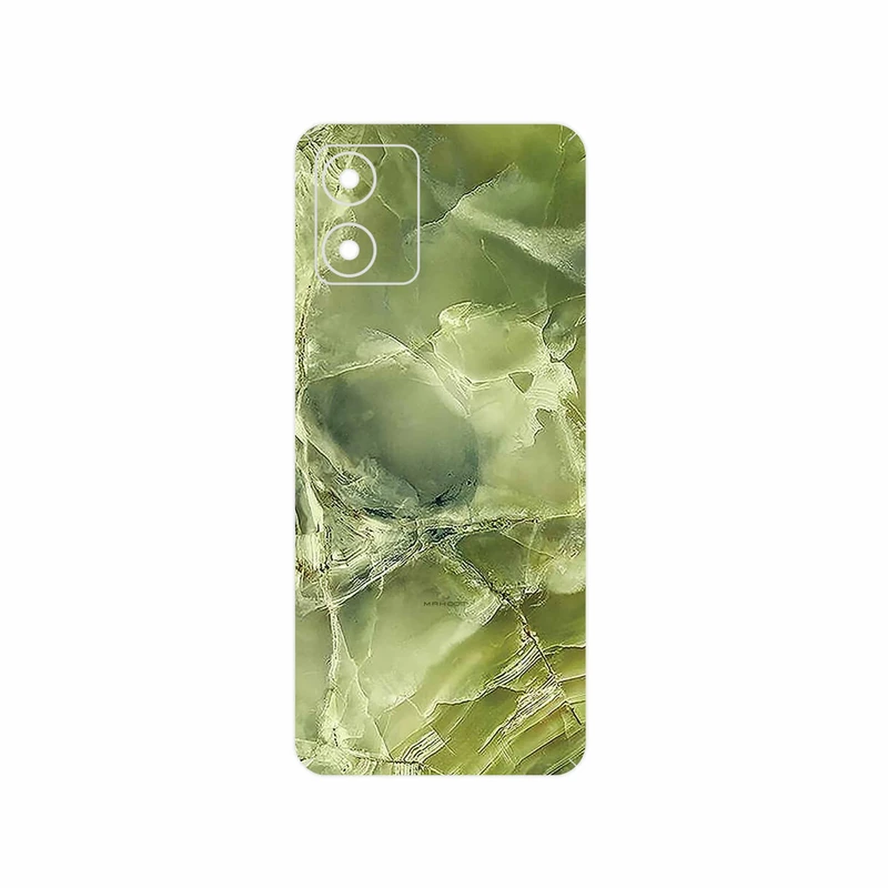 برچسب پوششی ماهوت مدل Green_Crystal_Marble مناسب برای گوشی موبایل موتورولا Moto E13