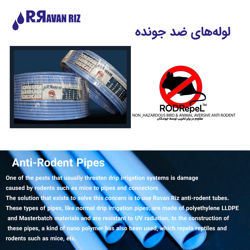 شلنگ آبیاری قطره ای مدل 16mm ضد جوندگان شلنگ آبیاری قطره ای مدل 16mm ضد جوندگان