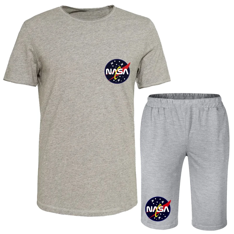ست تی شرت و شلوارک مردانه مدل TB008طرح ناسا