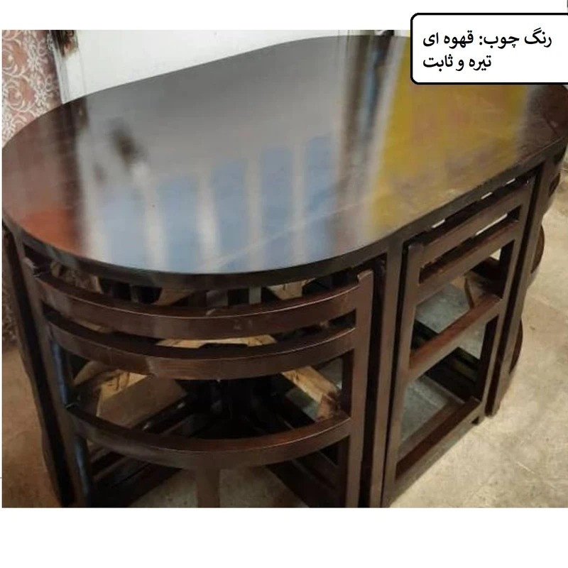 میز و صندلی ناهارخوری 6 نفره مدل کمجا K06