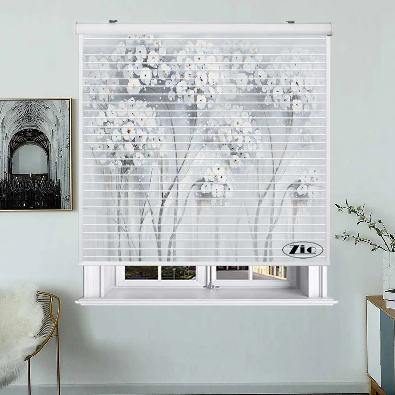 پرده زبرا زیو مدل سیلوئت 3D1460 سایز 150x150 سانتی متر