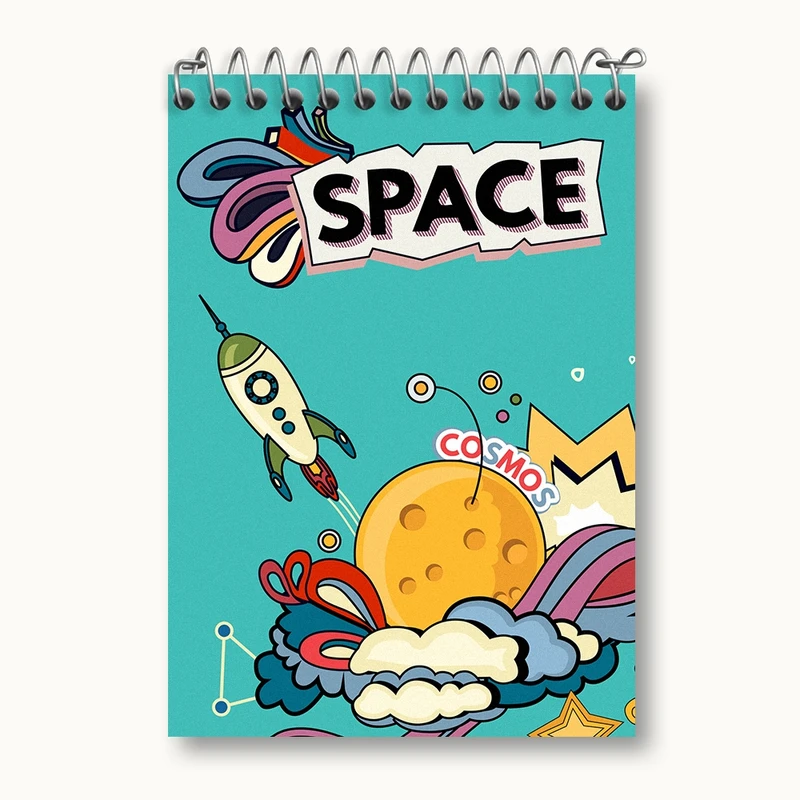 دفتر یادداشت 50 برگ خندالو مدل فضایی کد N589