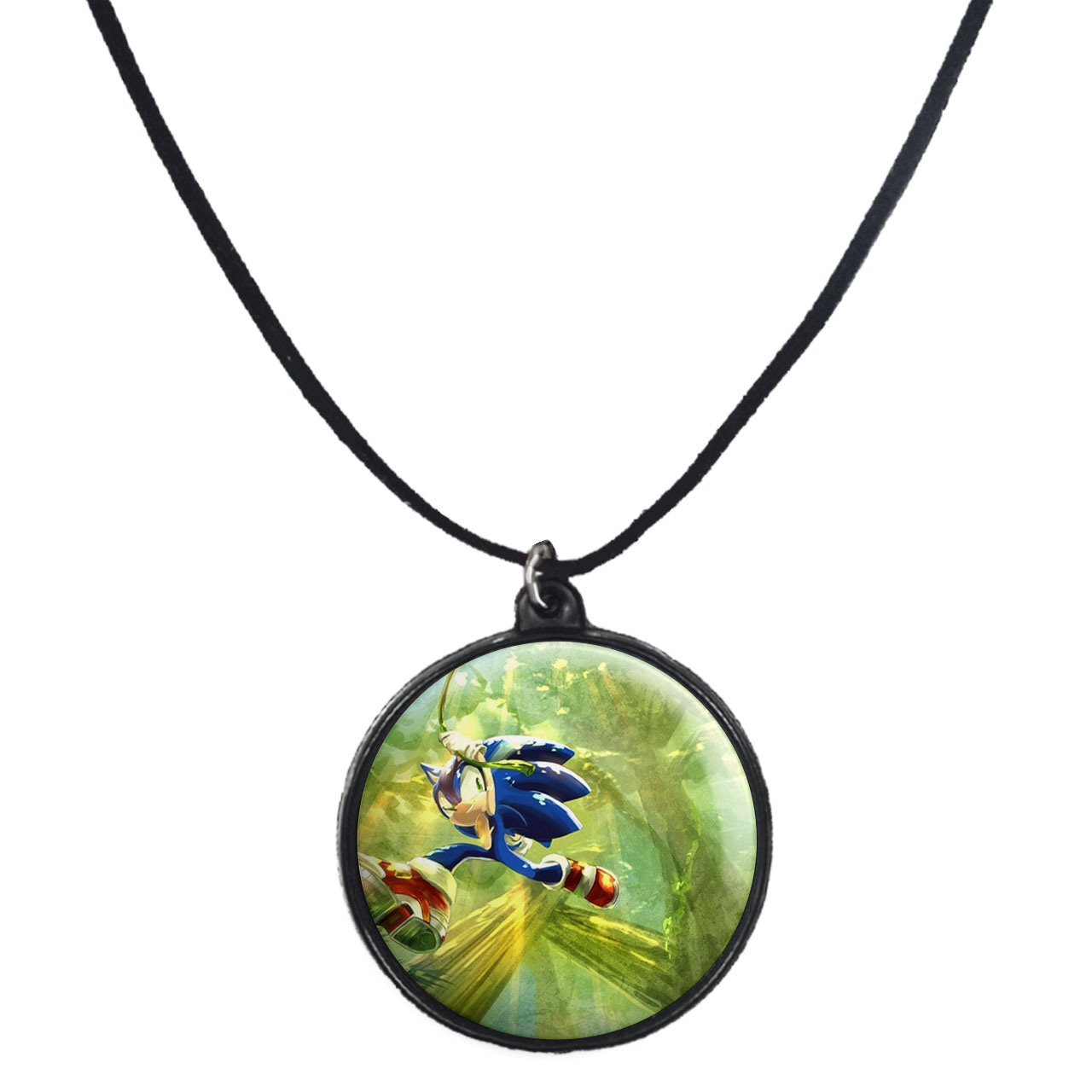 گردنبند پرمانه طرح سونیک کد pmb.15039 مدل دو طرفه