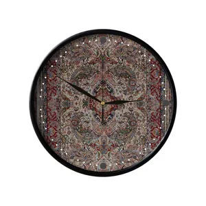 ساعت دیواری مدوپد طرح فرش قم لچک و ترنج مدل C-Ghom019