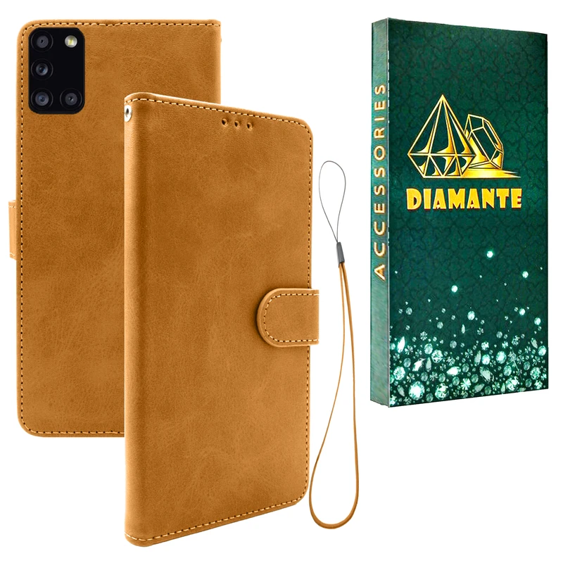 کیف کلاسوری دیامانته مدل Mokety Gn مناسب برای گوشی موبایل سامسونگ Galaxy A31 به همراه بندآویز