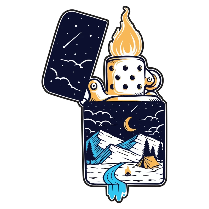 استیکر خودرو پویا مارکت طرح کوهستان کد 2561