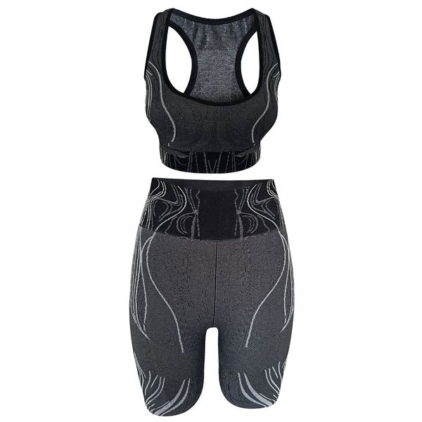 ست نیم تنه و شلوارک ورزشی زنانه کد 25