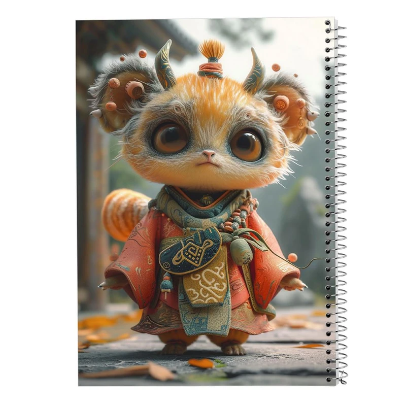 دفتر ژورنال نویسی 50 برگ مدوپد مدل نقطه ای طرح حیوانات فانتزی کد DF16450