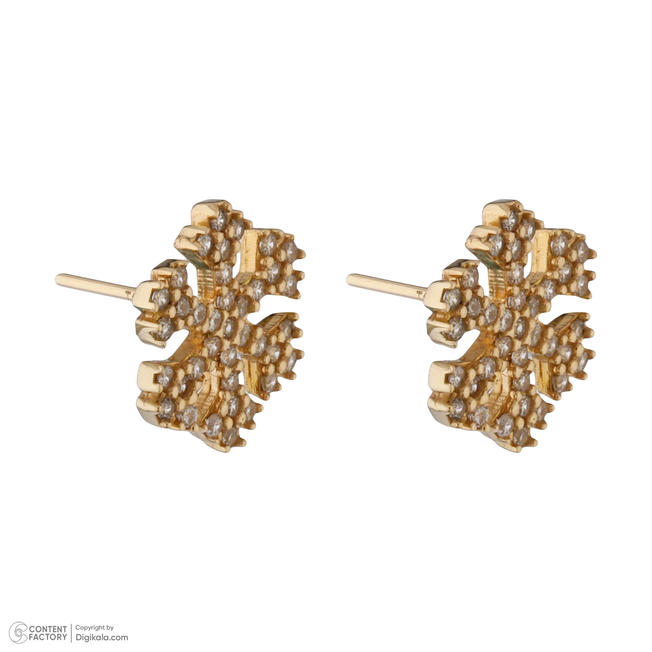 گوشواره طلا 18 عیار زنانه تاج مدل G501