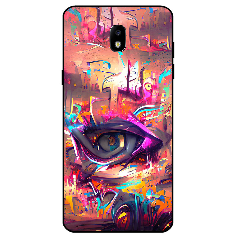 کاور مگافون طرح چشم مدل 2823 مناسب برای گوشی موبایل سامسونگ Galaxy J3 Pro 2017 / J330         