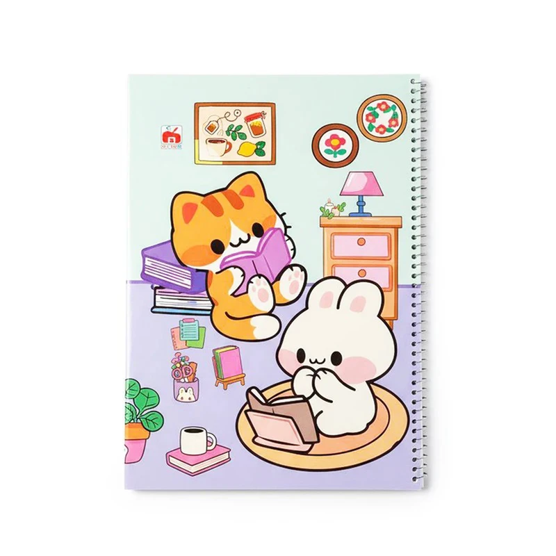 دفتر نقاشی 60 برگ آلما طرح گربه و خرگوش کد 7664