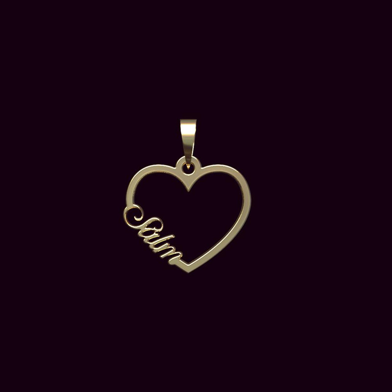 آویز گردنبند طلا 18 عیار زنانه مدوپد مدل اسم سلم salm کد PB1-10129