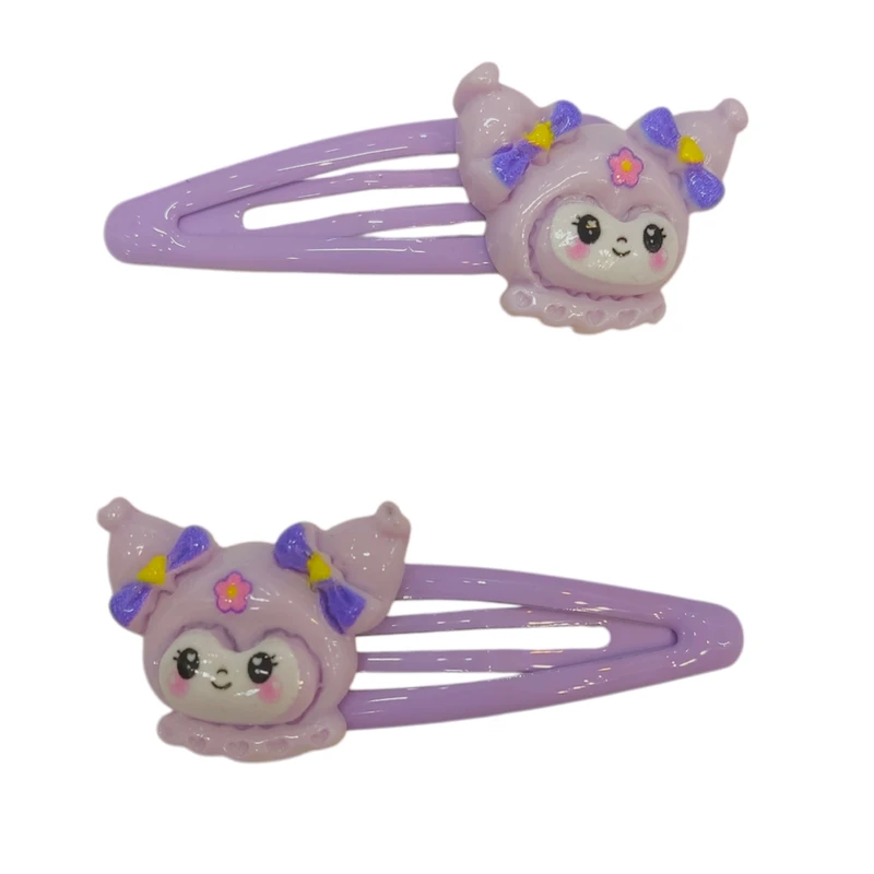 گیره مو دخترانه مدل انبری کرومی کد KK02 بسته 2 عددی