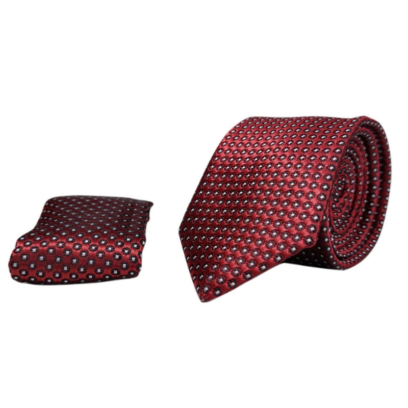 ست کراوات و دستمال جیب مردانه مدل دوک