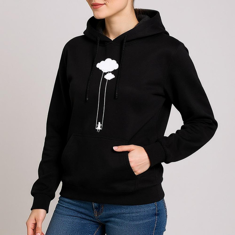 هودی زنانه مدل تاب و ابر F293