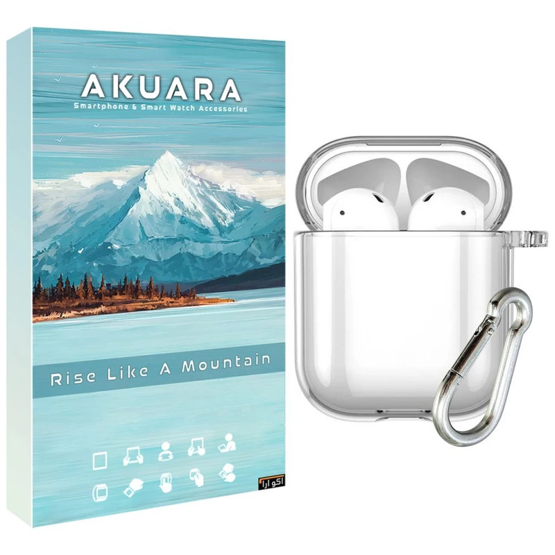 کاور آکوآرا مدل Clear مناسب برای کیس هدفون بی سیم اپل Airpods 1 / 2